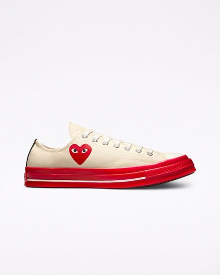 Tenisky Nizke Converse x Comme des Garçons PLAY Chuck 70 Damske Červené | SK ADNSB1